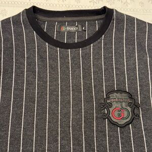 Gucci Charcoal Pinstripe Crewneck Sweater